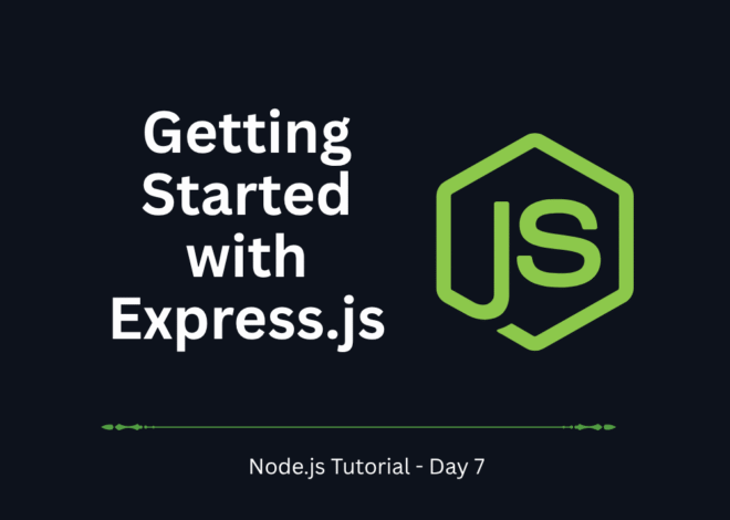 Node.js Tutorial – Day 7: Getting Started with Express.js
