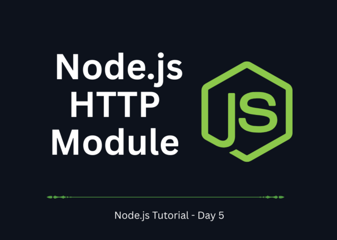Node.js Tutorial – Day 5: Node.js HTTP Module and Creating a Server