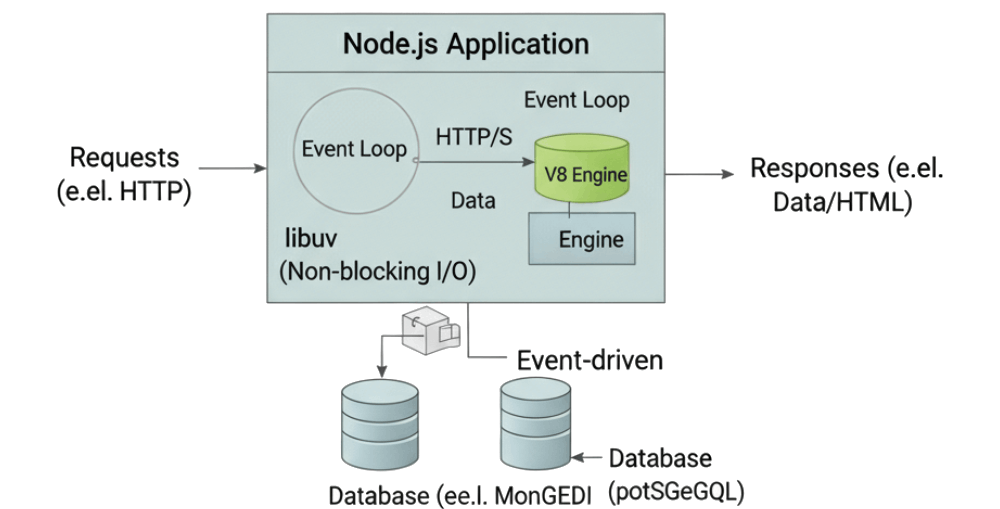 Node.js Tutorial architecture diagram